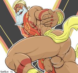 anus balls beard butt dhalsim dudebulge male male_only mature_male nude penis solo street_fighter