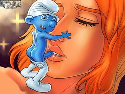 1girls blue_skin cartoonreality.com human smurf tagme the_smurfs