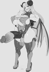 1futa areolae balls ballsack big_penis breast_squish breasts claw cleavage cropped_jacket curled_horns cybernetic_arm cyborg demon demon_ears demon_wings dickgirl erect_nipples erection full_body full_cleavage futa_only futanari greyscale gritted_teeth hand_on_hip hanging_balls horns huge_breasts huge_cock humanoid humanoid_penis joints kabos knees long_ears long_hair looking_at_viewer low_hanging_testicles low_wings membranous_wings monochrome mushroom_penis nipples off_shoulder penis penis_line puffy_jacket retracted_foreskin robotic_arm rugged_penis saggy_balls sharp_teeth short_ears skindentation solo solo_futa standing succubus testicles thick_nipples thick_penis thigh_boots thighhighs underboob urethra wings