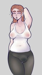 1futa alliance_(warcraft) armpit_hair big_ass big_breasts big_penis blizzard_entertainment bulge digitalhtoy futa_only futanari olaen_howlash original_character red_hair solo_futa source_request sweat warcraft workout workout_clothes world_of_warcraft year_request