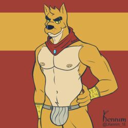 canid canid_humanoid furry furry_only jockstrap kennim male male_only werewolf wolf