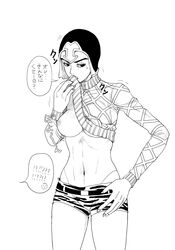 1girls breasts female guido_mista human jojo's_bizarre_adventure nipples rule_63 ryugminxxx shounen_jump solo_female vento_aureo wiping_mouth wiping_with_shirt