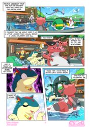 animal_genitalia audino azurill braixen chapter_2 charmeleon cloaca clothing comic conditional_dnp dragonair eevee ekans emolga excadrill female feral genitals group gulpin heliolisk hi_res hot_tub insomniacovrlrd inteleon krookodile male mienshao nintendo page_18 pidgeot pikachu pokémon_(species) pokemon pokemon_(species) pussy quilava raboot rachel_(insomniacovrlrd) serperior sound_effects swablu text venipede video_games wigglytuff