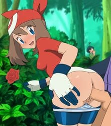 00s 1boy 1boy1girl 1girls anus ass ass_focus ass_grab bandana big_ass big_butt bike_shorts bike_shorts_pull booty bottomless breasts brown_hair butt censored clothed clothed_female clothed_female_nude_male clothed_sex clothing dat_ass doggy_style drew_(pokemon) female female_focus forest from_behind gloves happy happy_sex human jitan light-skinned_female light_skin looking_at_viewer looking_back male male/female male_penetrating masato_(pokemon) max_(pokemon) may_(pokemon) medium_breasts mosaic_censoring nintendo panties panties_around_leg panties_down partially_clothed pokemon pokemon_rse public pussy rose sex short_hair shuu_(pokemon) small_ass small_breasts spreading_ass standing_footjob straight tight_pussy underwear vagina vaginal vaginal_penetration vaginal_sex young