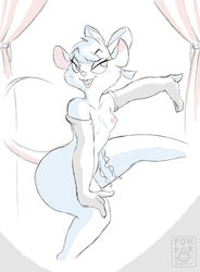 absurd_res animal_humanoid anthro disney female hi_res humanoid mammal mammal_humanoid miss_kitty_mouse mouse_humanoid murid murid_humanoid murine murine_humanoid nipples ponporio_(artist) rodent rodent_humanoid rough_sketch solo the_great_mouse_detective