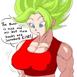 1girls big_breasts blue_eyes breasts dragon_ball dragon_ball_super edit enamored female female_saiyan green_hair kale kale_(berserker) legendary_super_saiyan light-skinned_female light_skin muscular pseudocel saiyan short_hair solo spiky_hair super_saiyan super_saiyan_2 universe_6/universe_7 universe_6_saiyan/universe_7_saiyan