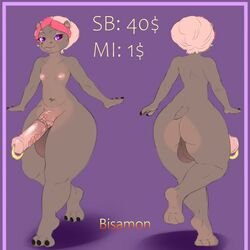 adopted animated anthro ass big_butt big_penis bisamon commissions_open gay genitals girly hippopotamid male male_only mammal penis piercing rubber slideshow solo thick_thighs