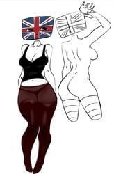 1girls anthro anthrofied blush breasts clothed clothing countryhumans countryhumans_girl female female_only flawsy full_body fully_clothed humanoid knees_together_feet_apart mostly_nude personification skindentation solo standing tagme thighhighs united_kingdom_(countryhumans)