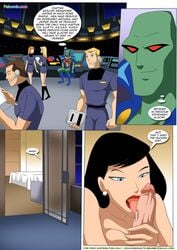 1boy 1boy1girl 1girls alien alien_boy alien_humanoid bbmbbf comic dc dc_comics dcau english english_text female green_heat human humanoid interspecies j'onn_j'onzz justice_league justice_league_unlimited lois_lane lois_lane_(dcau) male martian_manhunter oral oral_penetration oral_sex palcomix photo shape_shifter shapeshifter straight superman_(series) text voluptuous watermark