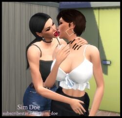 3d big_breasts big_breasts big_breasts big_lips caption elaina_marshell(sim_doe) hugging_another hugging_from_behind kissing lizabeth_marshell(sim_doe) long_nails mature mature_female milf mother_and_daughter no_sex original_characters sexy sexy_pose sim_doe sims sims4 sims_4 speech_bubble speech_bubbles step-incest stepcest the_sims the_sims_4