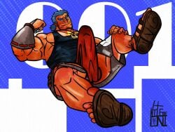 1boy anchor_necklace armpit armpits balls balls_outline balls_peek balls_under_clothes ballsack bara barazoku beard beard_stubble big_muscles big_pecs big_pectorals big_penis biting_lip biting_own_lip blue_clothing blue_hair blue_tank_top bracer bulge chest_markings chest_tattoo clothed clothed_male clothes clothing cross-laced_clothes cross-laced_legwear crotchless crotchless_clothes crotchless_shorts daddy detailed_bulge dilf erect_penis erection erection_under_clothes erection_under_clothing eyebrow_cut facial_hair facial_scar fantastic_boyfriends:_legends_of_midearth flexing flexing_arm flexing_bicep footwear full_body fully_clothed fully_clothed_male fundoshi gay hair hairless_armpits holding_knee housamo human japanese_clothes japanese_clothing jewelry jormungand_(fantastic_boyfriends) jormungandr_(tokyo_afterschool_summoners) large_pecs large_pectorals looking_at_viewer lying lying_on_back male male_only male_underwear masculine_male mature mature_male moustache muscles muscular muscular_arms muscular_chest muscular_legs muscular_male muscular_thighs mustache_stubble necklace nipple_outline nipples_covered noctus-windseeker open_legs pecs pectorals penis penis_outline penis_under_clothes ponytail red_fundoshi red_male_underwear red_underwear sandals scar scar_across_eye scar_on_face short_hair sidepec solo solo_male spread_legs spreading_legs stubble tank_top thick_eyebrows thick_legs thick_thighs thighs tied_hair tokyo_afterschool_summoners tokyo_houkago_summoners underwear wink winking winking_at_viewer yaoi