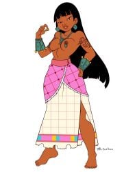 accurate_art_style chel chel_(the_road_to_el_dorado) mr-poritan shirtless tagme tattoo