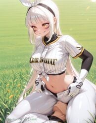 1girls ai_generated baseball_shirt baseball_uniform blanc_(nikke) breasts crop_top cropped_shirt facesitting female goddess_of_victory:_nikke medium_breasts official_alternate_costume official_alternate_hairstyle oujisan pov sitting_on_another sitting_on_face sitting_on_person smiling smiling_at_viewer solo_focus straight sweating tagme taking_clothes_off taking_off_pants tied_shirt tight_clothing undressing