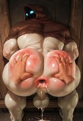 ai_generated bara big_ass cum_in_ass gay solo solo_male