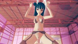 3d animated blue_hair drtarnished koikatsu love_live! love_live!_sunshine!! purple_eyes tagme tsushima_yoshiko video