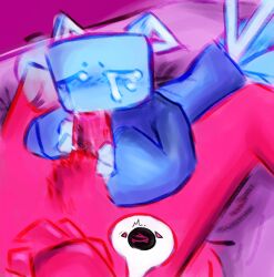 blixer blixer_(jsab) butt_naked cube cum_in_mouth dick_in_mouth in_mouth jsab just_shapes_and_beats male male/male male_only oral_sex penis pubic_hair sad_cube tagme tears