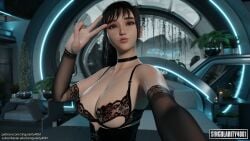 3d 3d_(artwork) big_breasts big_breasts blender eve_(stellar_blade) selfie selfie_pose singularity4061 stellar_blade