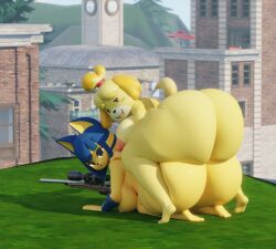 2girls animal_crossing ankha ankha_(animal_crossing) ass ass_stack booty bottom butt_stack butts buttslut canine catgirl could_be_futanari crossover ctgiantess dog_girl dog_tail doggy_style fat fat_ass fat_butt fat_thighs feline female fortnite fortnite:_battle_royale fortnite:_reload furry furry_female isabelle_(animal_crossing) looking looking_at_viewer looking_back meaty_ass nintendo obese_ass plump plump_ass smug smug_face smug_grin stacked stacking top yuri