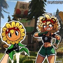 1girls 2025 anthro anthrofied ass breasts cum disgusted female flora_fauna muscular muscular_female plant plant_girl plant_humanoid plantie plants_vs._zombies plants_vs_zombies popcap_games pussy sfexceed_(artist) solar_flare_(peargor) solar_flare_(pvz) stem sunflower_(pvz)