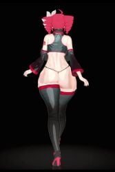 3d 3girls ahoge animation areola_slip areolae big_breasts bikini blue_hair breasts curvaceous curvy curvy_female curvy_figure detached_collar detached_sleeves fanloid female female_only g-string gigantic_breasts hair_ornament hairbow heels high_heels huge_breasts huge_thighs idohori_people jiggling_ass kasane_teto kasane_teto_(sv) large_breasts massive_breasts micro_bikini navel necktie ponytail red_eyes red_hair skindentation slutty_outfit striped_bikini synthesizer_v tagme thick_thighs thigh_highs thighs twin_drills twintails utau video vocaloid voluptuous voluptuous_female white_background wide_hips
