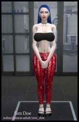 3d big_breasts big_breasts big_breasts blue_hair curvy curvy_body curvy_female curvy_figure curvy_hips english english_text grey_skin high_heels jill(sim_doe) miss_bots(sim_doe) no_sex original_characters revealing_clothes revealing_outfit robot robot_girl robot_humanoid sim_doe sims sims4 sims_4 the_sims the_sims_4