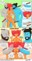 comic comic_page demeter_(destripando_la_historia) destripando_la_historia freyja_(destripando_la_historia) goddess greek_mythology hestia hestia_(destripando_la_historia) kratos poseidon_(destripando_la_historia) the_butcter_show