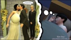 3d bbw bbw_mom bessie_davison(sim_doe) big_breasts caption chubby chubby_female dreaming english english_text female gbig_tits howard_davison(sim_doe) huge_boobs huge_breasts kissing massive_boobs massive_breasts massive_tits mature mature_female milf mother_and_son no_sex original_characters sim_doe sims sims4 sims_4 speech_bubble speech_bubbles step-incest stepcest the_sims the_sims_4 thick_thighs wedding wedding_dress