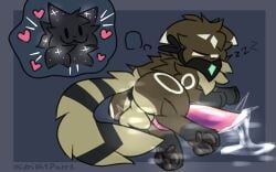 animal_genitalia animal_penis anus arm_markings artist_name ass astro_(projectastro) balls big_ass big_butt big_penis black_body black_fur black_markings bodily_fluids brown_body brown_fur canine_genitalia canine_penis circle_(marking) closed_eyes coffee_(midnightpurrs) cum cum_on_ground cum_string diamond_(marking) domestic_cat dream ear_markings ejaculation facial_markings felid feline felis feral fluffy fluffy_chest fluffy_tail forehead_markings full-length_portrait fur genital_fluids genitals glistening glistening_genitalia glistening_penis glowing glowing_body glowing_fur glowing_markings gulonine head_markings headshot_portrait heart_symbol hi_res kerchief kerchief_only knot knotted_penis leg_markings lying male mammal markings marten midnightpurrs mostly_nude mustelid musteline neck_tuft neckerchief neckerchief_only neckwear on_side pawpads paws penis pine_marten pink_penis portrait rear_view shoulder_markings sleeping solo sound_effects star_(marking) tail tail_markings tan_body tan_fur text thigh_markings tuft vowelless vowelless_sound_effect white_markings zzz