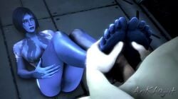 1boy 1boy1girl 1girls 3d animated ankhajiit anus artificial_intelligence ass asshole barefoot blue_eyes blue_hair blue_skin butt_grab cortana cortana_v2 faceless_male feet feet_together female female_focus foot_fetish footjob halo halo_(series) halo_4 john-117 male master_chief naked nude nude_female outercourse penis purple_pussy pussy sci-fi science_fiction sfm soles sound straight toes video watermark