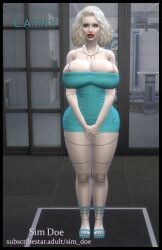 3d bbw big_breasts big_breasts big_breasts cathy(sim_doe) chubby chubby_female curvy curvy_body curvy_female curvy_figure curvy_hips english english_text grey_skin high_heels miss_bots(sim_doe) no_sex original_characters revealing_clothes revealing_outfit robot robot_girl robot_humanoid sim_doe sims sims4 sims_4 the_sims the_sims_4 thick_thighs tight_clothes tight_dress white_hair