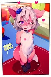 1girls 2020s 2025 2:3 absurd_res accessory ai_assisted anthro anthro_female anthro_only anthro_solo areola biped bodily_fluids breasts canid canine completely_naked completely_nude cub cum cum_on_face detailed detailed_background dialogue digital_drawing_(artwork) digital_media_(artwork) eyebrows eyebrows_visible_through_hair eyelashes female female_cub female_only flat_chest flat_chested fox fox_girl fur furry furry_female furry_only genital_fluids genitals good_girl hair_accessory heart_symbol hi_res inside mammal naked naked_anthro naked_female navel nipples nude nude_anthro nude_female one_eye_closed pink_body pussy sicmop small_breasts solo solo_anthro solo_female text thick_thighs url vulva young young_anthro young_female