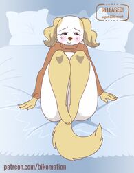 1girls 2020 2d 2d_animation 5_toes aggressive_retsuko animated anthro areolae arm_markings barefoot bed belly big_breasts bikomation blush bodily_fluids bottomless bra breasts breasts_out canid canine canis cheek_tuft clitoris closed_eyes clothed clothing conditional_dnp curvy_figure cute dialogue digital_media_(artwork) domestic_dog ear_tuft embarrassed english_text eye_markings eyebrows eyelashes eyeshadow facial_markings facial_tuft feet female female_only fingers frame_by_frame fur fur_markings fur_tuft furniture furry furry_only genital_fluids genitals happy head_markings inui_(aggressive_retsuko) large_breasts leg_markings light_ears light_markings long_legs looking_at_viewer looking_pleasured looking_up loop makeup mammal markings mascara monotone_belly monotone_tail mouth_closed multicolored_body multicolored_fur multicolored_markings nipples open_mouth orange_body orange_fur orange_tail partially_clothed pawpads pillow pink_nipples presenting presenting_pussy pussy pussy_juice sanrio shaved_pussy short_playtime shy smile smooth_fur snout socks_(marking) soles solo spread_legs spread_pussy spreading tail tan_body tan_fur text thin_eyebrows toes topwear tuft two_tone_body two_tone_face two_tone_fur two_tone_markings underwear waving_tail white_body white_face white_fur wide_hips yellow_body yellow_fur