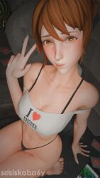 1girls 3d 3d_(artwork) 3d_render bed bedroom big_eyes bikini_top black_bikini black_bra black_panties blender blender3d blender_(software) blender_cycles blush bra brown_eyes brown_hair carpet condom condoms condoms_on_floor cute cute_face dota dota:_dragon's_blood dota_2 female iphone light_skin marci marci_(dota) medium_breasts natural_breasts night shy shy_smile small_breasts sosiskaba6y thailand thong thong_panties tshirt white_shirt yellow_eyes