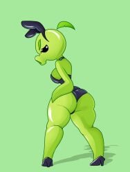 1girls anthro anthrofied ass breasts breasts female flora_fauna peashooter_(pvz) plant plant_girl plant_humanoid plantie plants_vs._zombies plants_vs_zombies popcap_games pussy trash_art_15