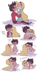 1boy 1girls accurate_art_style blush blushing canon_couple clothed_female clothed_male comic completely_nude consent disney disney_channel disney_xd female hahahrip hugging kissing latino latino_male_white_female love lying male marco_diaz missionary missionary_position nude on_back passionate pussy romantic_couple sequence sex spoken_heart star_butterfly star_vs_the_forces_of_evil straight table_lotus table_lotus_position teenage_couple underwear undressing undressing_another unsure vaginal vaginal_penetration white_background white_female wholesome