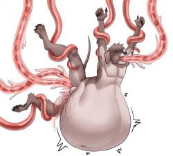 anal anal_sex anthro balls belly belly_expansion belly_inflation big_belly bodily_fluids canid canine canis cum cum_inside domestic_dog egg expansion genital_fluids genitals growth hi_res huge_belly hyper hyper_belly inflation male mammal navel nude open_mouth oviposition penetration pregnant pregnant_anthro pregnant_male sex slime solo tail tentacle tentacle_sex ulvbecker