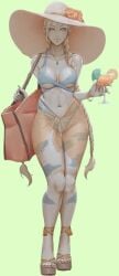 beach bikini british british_female cammy_white capcom fighting_game lewd nsfw pool street_fighter