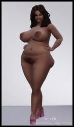 3d bbw big_breasts big_breasts big_breasts chubby chubby_female hairy_pussy high_heels mexican mexican_female naked naked_female no_sex nude nude_female original_characters sexy sexy_body sexy_pose sim_doe sims sims4 sims_4 sofia_alvarez(sim_doe) the_sims the_sims_4 thick_thighs veiny_breasts wedge_heels
