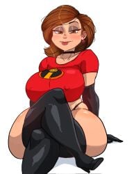 arm_gloves ass big_ass big_breasts big_butt bottom_heavy breasts brown_eyes brown_hair bubble_ass bubble_butt choker disney dumptruck_ass earrings elastigirl erect_nipples fat_ass fat_butt female female_only helen_parr huge_ass huge_breasts huge_butt insignia large_ass large_breasts large_butt light-skinned_female light_skin lipstick looking_at_viewer nipples pixar seanmalikdesigns smmyart superhero superheroine the_incredibles the_incredibles_2 thick_ass thick_legs thick_thighs thigh_boots thigh_heel_boots thigh_high_boots thong top_heavy wide_hips