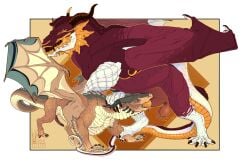 2025 abstract_background animal_genitalia balls black_teeth blue_eyes claws digitigrade dragon erection facial_piercing fangs feral feral_on_feral feral_penetrated feral_penetrating feral_penetrating_feral finger_claws genitals gold_penis gold_scales grabbing_forearms heskynn hi_res holding_with_foot irrumatio keden long_neck long_tail male male/male male_penetrated male_penetrating male_penetrating_male membrane_(anatomy) membranous_wings mythological_creature mythological_scalie mythology neck_bulge nose_piercing nose_ring oral oral_penetration penetration penile penis penis_in_mouth piercing quadruped red_body ring_piercing rudhek_(character) scales scalie sex shaded sheath size_difference smaller_penetrated snout tail teeth text toe_claws url watermark white_body white_scales wing_claws wings