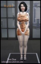 3d big_breasts big_breasts big_breasts black_hair curvy curvy_body curvy_female curvy_figure curvy_hips english english_text grey_skin high_heels miss_bots(sim_doe) no_sex original_characters revealing_clothes revealing_outfit robot robot_girl robot_humanoid ruby(sim_doe) sim_doe sims sims4 sims_4 the_sims the_sims_4
