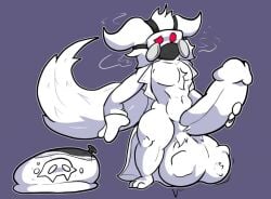 after_vore anthro balls big_balls big_penis bodily_fluids canid canine canis changed_(video_game) clothing coat cock_vore cum cum_transformation dominant dominant_male dr._k_(changed) fatal_vore gas_mask genital_fluids genitals hard_vore labcoat larger_pred male male/male male_pred male_prey mammal mask muscular muscular_male penile penis penis_grab puro_(changed) questionable_consent red_eyes size_difference steam submissive submissive_male tail topwear transformation unknown_artist unseen_prey vore wearing_mask white_body wolf