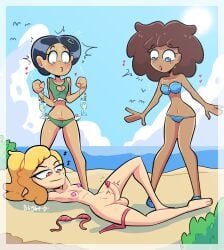 1futa 2girls amphibia anne_boonchuy beach bikini blightstar confidently_naked dark_skin dropping_object female futanari german glass heart imminent_sex kissy_face light_skin looking_at_penis marcy_wu naked_futa nude_futa on_back open_mouth sasha_waybright shocked standing suprised swimsuit tagme taiwanese thai undressed