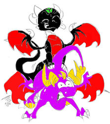 cynder dragon female feral male mythological_creature mythological_scalie mythology pegging scalie spyro spyro_the_dragon tagme tail