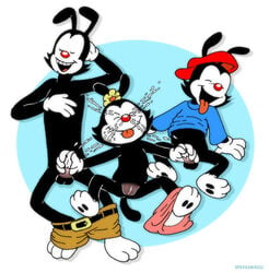 animaniacs anthro clothing cum dot_warner female flat_chest flower fur incest male skirt stefanescu straight unknown_species wakko_warner yakko_warner young