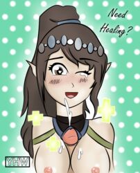 1boy 1girls breasts elf female male paladins penis tagme yhw ying_(paladins)