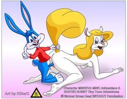 animaniacs anthro buster_bunny female fur furry killerx male mammal minerva_mink mink rabbit straight tiny_toon_adventures