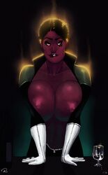 1girls alternate_breast_size artist_request big_breasts breasts dc green_lantern green_lantern_corps huge_breasts large_breasts solo solo_female soranik_natu tagme