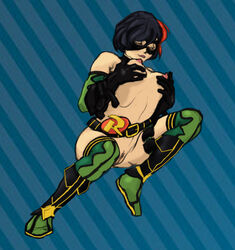 ame-comi areola carrie_kelley dc dc_comics erect_nipples female nipples pussy robin_(carrie_kelley) robin_(dc) tagme