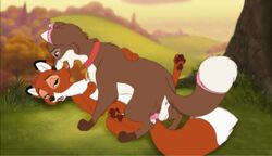 2020 2d 2d_animation animated anus balls black_body black_fur brown_body brown_fur brown_pawpads canid canine canis cheek_tuft chest_tuft collar digitigrade disney domestic_dog duo facial_tuft female female_penetrated feral feral_on_feral feral_penetrated feral_penetrating feral_penetrating_feral fox fur genitals gloves_(marking) hi_res leg_markings looking_at_another lying male male_penetrating male_penetrating_female mammal markings multicolored_body multicolored_fur on_back open_mouth orange_body orange_fur pawpads penetration penis pink_body pink_eyes pink_fur quadruped red_body red_fur sex short_playtime socks_(marking) straight the_fox_and_the_hound tongue tongue_out tuft tuwka vaginal_penetration vixey white_body white_fur